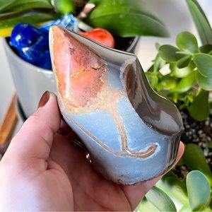 🌊Vibrant Ocean Jasper Crystal Flame🌊